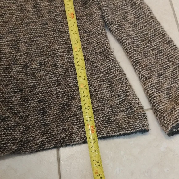 VINTAGE JAEGER Camel Hair & Wool Knit Sweater | Convertible Portrait Neck L - Picture 8 of 11